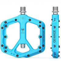FAHRRADPEDALE Set Aluminium CNC mit Chromstahl Achse sky blue - Blau, Metall (11/1.5/11.5cm)