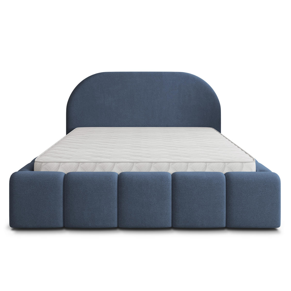 POLSTERBETT FLUSSO 120x200 cm mit Bettkästen - Blau - Blau, Holz (120/200cm) - MASSENO