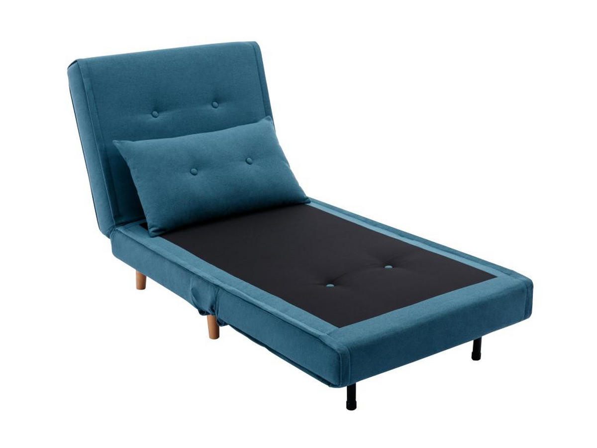 SESSEL mit Schlaffunktion - Stoff - Blau - URIBIA - Blau, Textil (91/81/77.5cm) - Vente-Unique