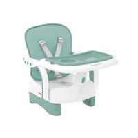 SITZERHÖHUNG Chewy grün Doppeltablett, Sicherheitsgurt, faltbar, Kinderstuhl-Funktion, kompakt - Grün, Kunststoff (39/38/25cm) - Kikka boo