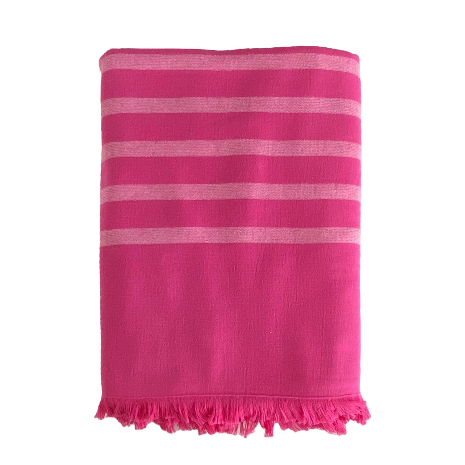 HAMAMTUCH mit Frotteefutter Alanya Fuchsia 140x180 400g/m² - Pink, Textil (140/180cm) - LE COMPTOIR DE LA PLAGE