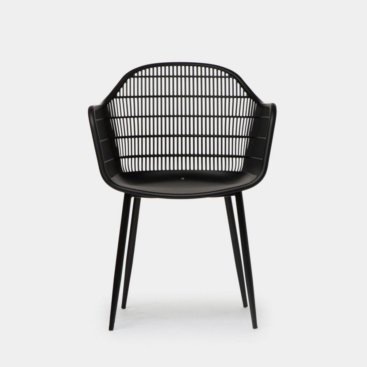 STUHL FÜR DRAUSSEN Layna Schwarz 62 cm x 86 cm - Schwarz, Kunststoff (62/86/55cm)