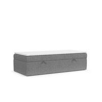 BOXBETT Lennon Grau 80/200 cm im Webstoff - Schwarz/Grau, Holz/Holzwerkstoff (80/200cm) - Maison de Reve