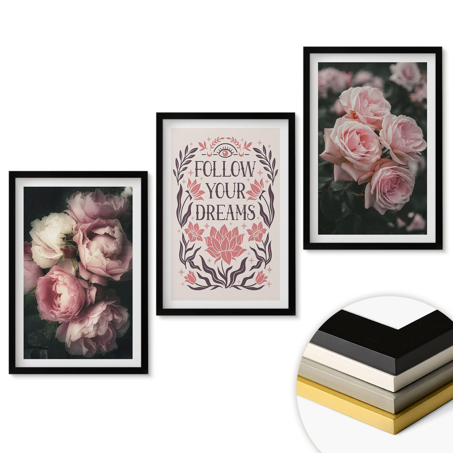 ArtPrintCave Wandbilder Schwarz 40x60 cm