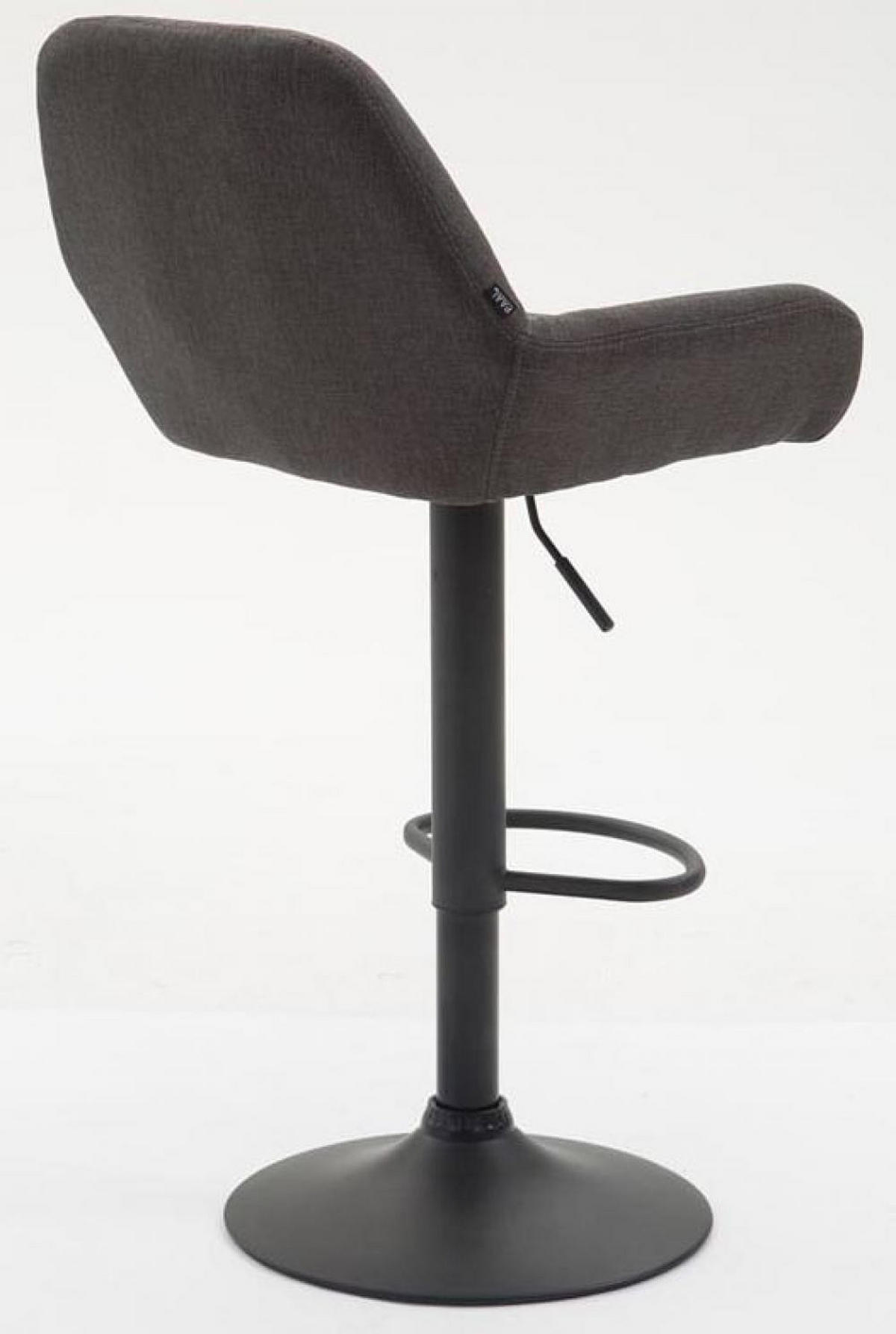 BARHOCKER 2er Set Stoff dunkelgrau - Dunkelgrau/Schwarz, Textil/Metall (51/89/52cm) - CLP
