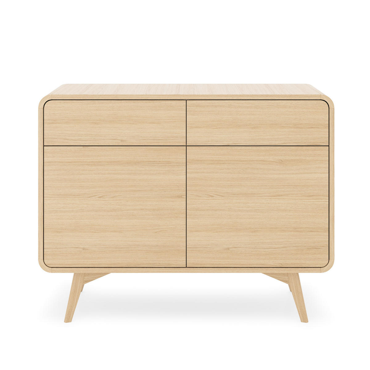 SIDEBOARD CORNWALL KOM1 Abgerundeter Korpus Eiche Eiche - Eichefarben/Braun, Holz/Holzwerkstoff (108/84/39cm) - Komodee