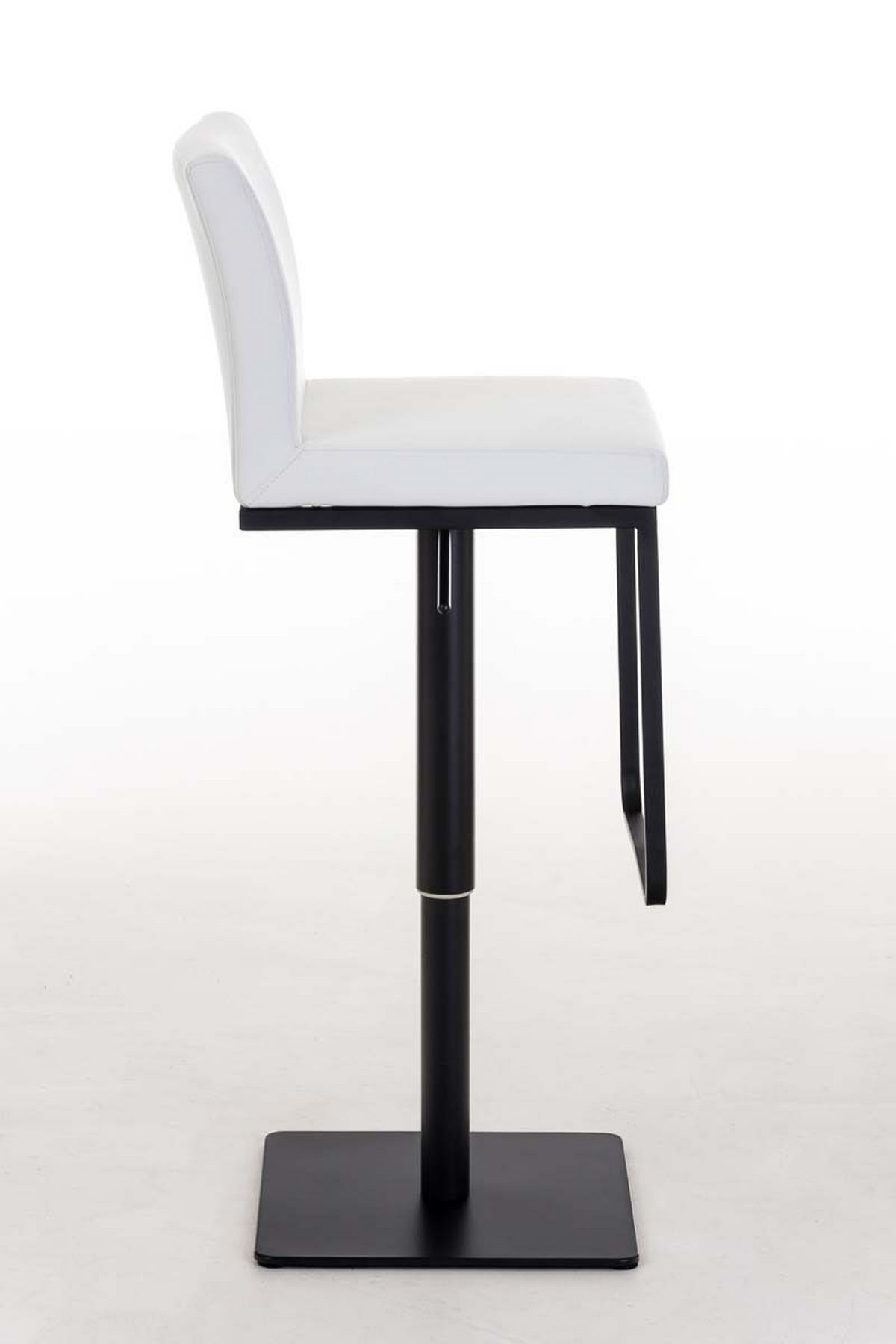 BARHOCKER Panama 86x42x44 cm weiß - Weiß, Leder (42/86/44cm) - furnicato