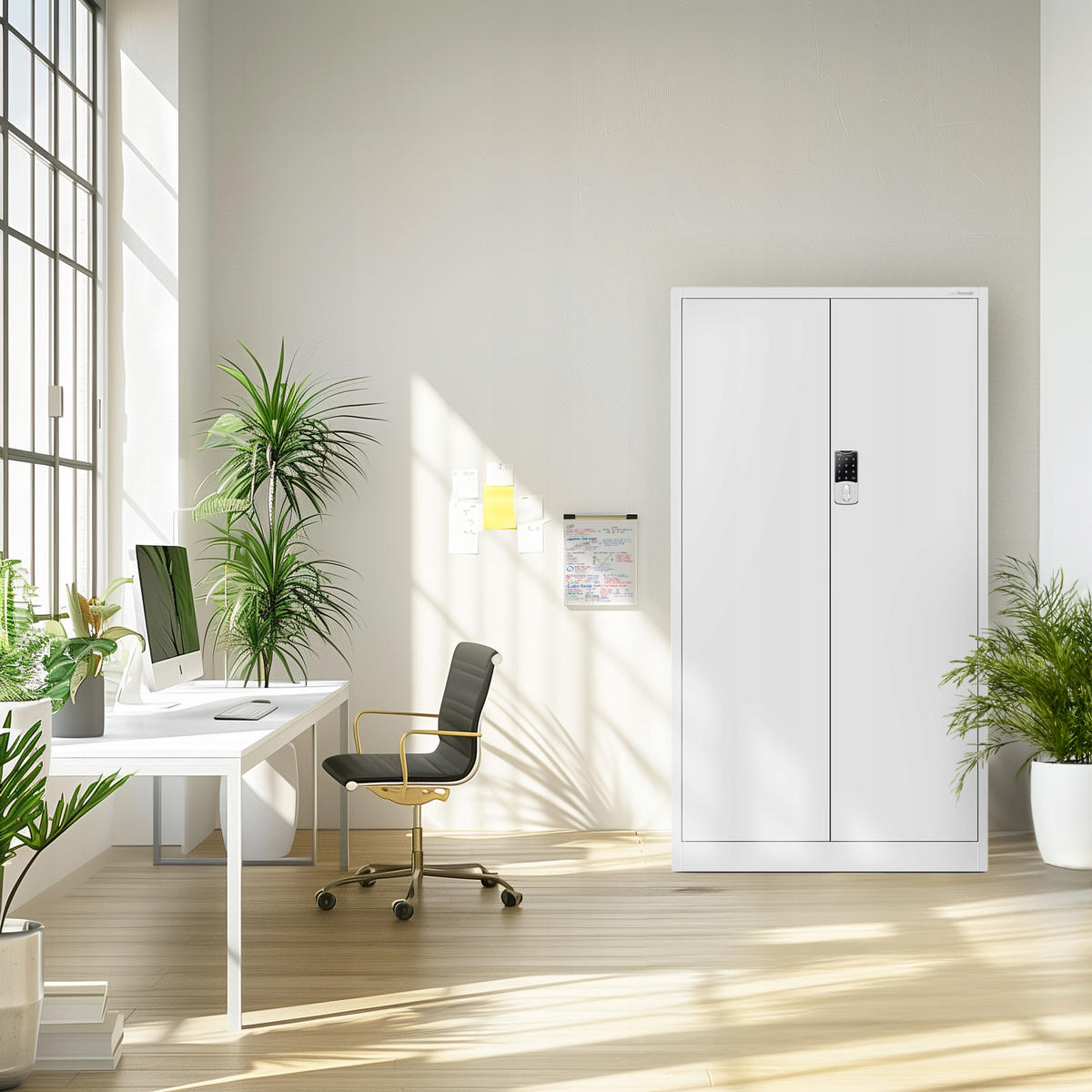 AKTENSCHRANK Daniel - Grau, Metall (90/185/40cm) - Jan Nowak