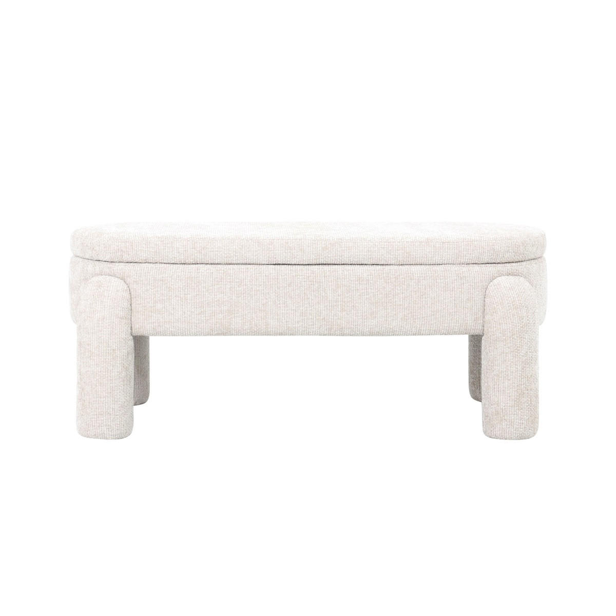AUFBEWAHRUNGSBANK aus Stoff, beige - Beige, Textil (114/47/52cm) - Giga Meubel
