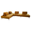MODULSOFA WIOLO Gold Velvet - Silberfarben/Goldfarben, Textil (350/80/240cm) - KAWOLA