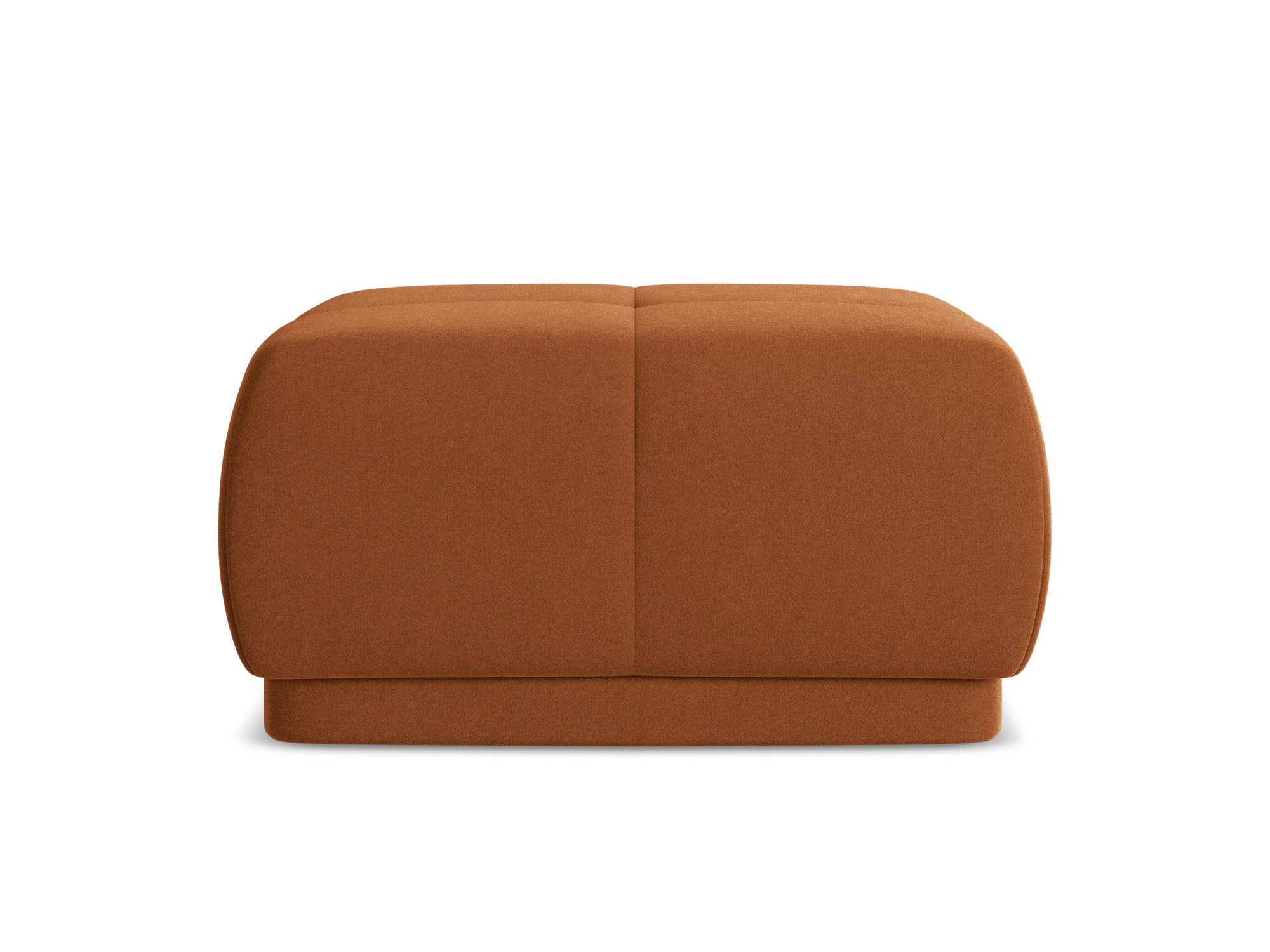 POUF Samt Stoff Orange - Terra cotta/Schwarz, Kunststoff/Textil (60/35/60cm) - Makamii