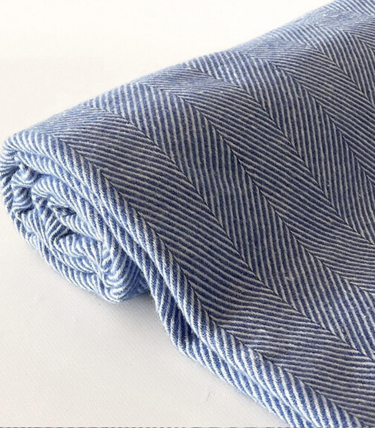 DECKE Balance. Baumwolle und Wolle. 130x170 cm. Blau - Blau, Textil (130/170cm) - SOWL