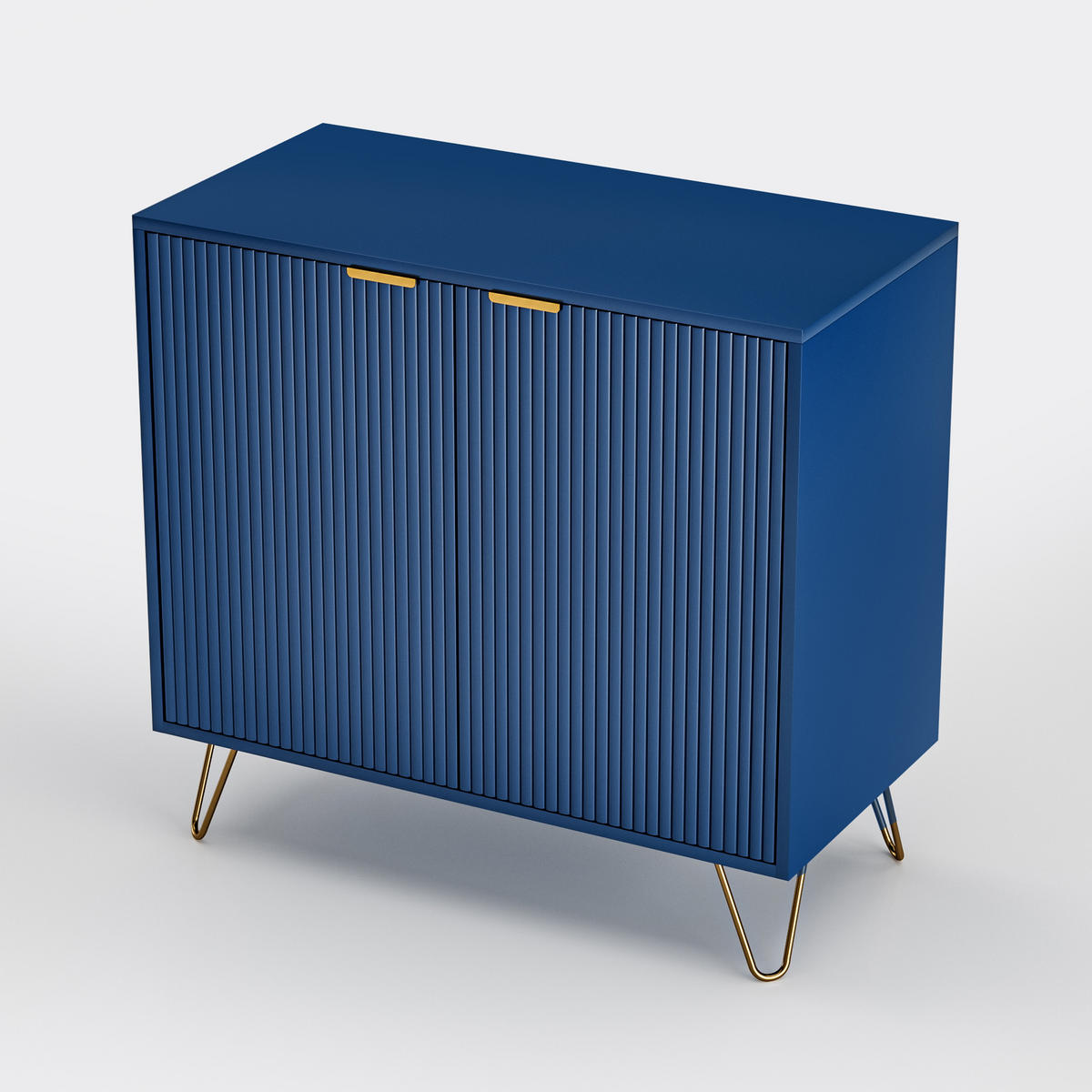 SIDEBOARD 80x40x78 cm 2 Türen Einlegeboden blau - Blau, Holz (80/78/40cm) - Fortuna Lai
