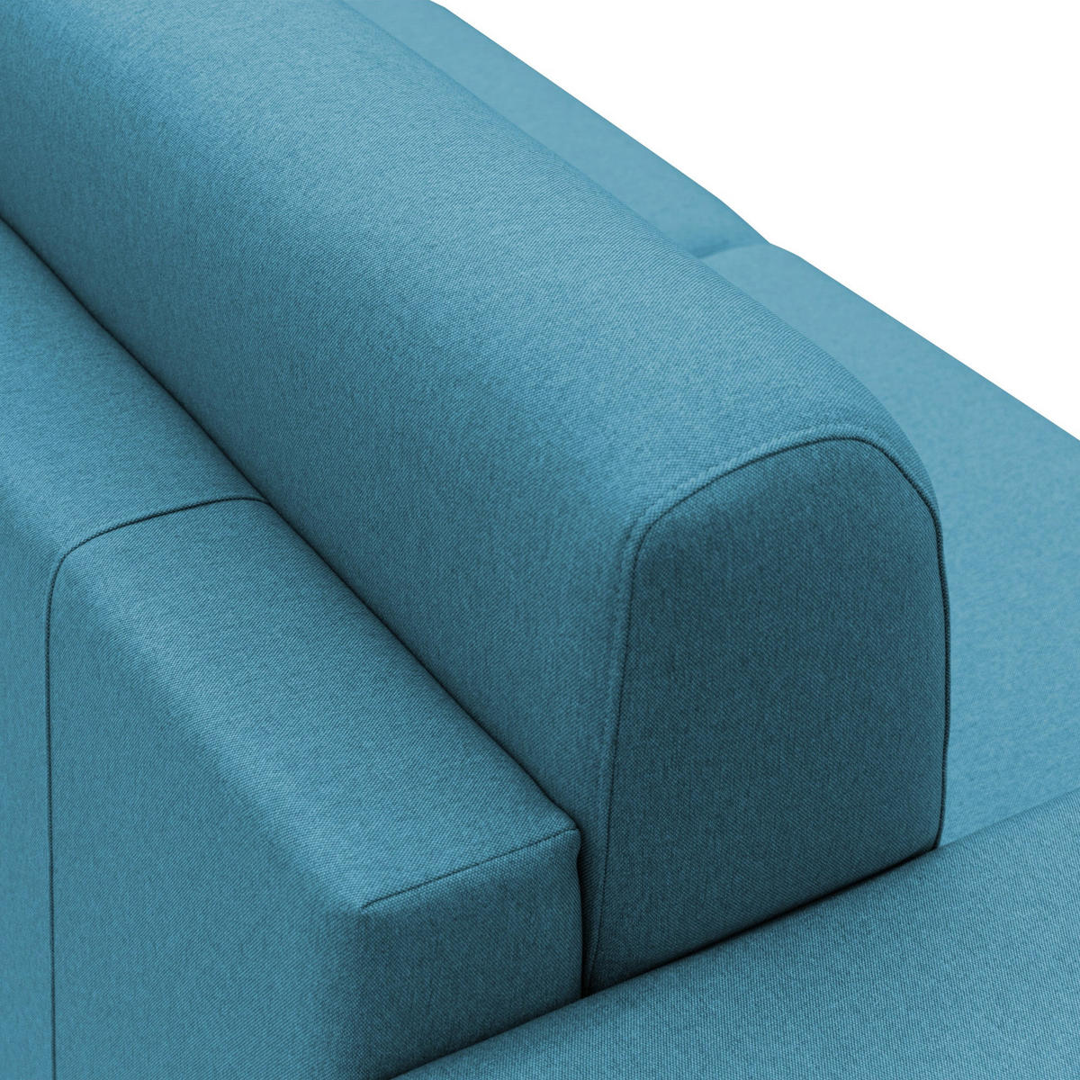 ECKSOFA RECHTS Chris - Hellblau, Textil (268/96cm) - Divani.store