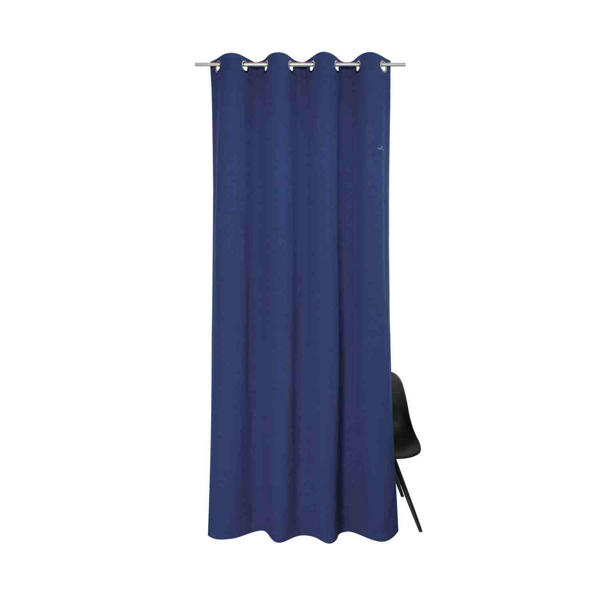 BLICKDICHTER ÖSENVORHANG Dove Signature - Titanfarben, Textil (140/0.5/245cm) - Tom Tailor