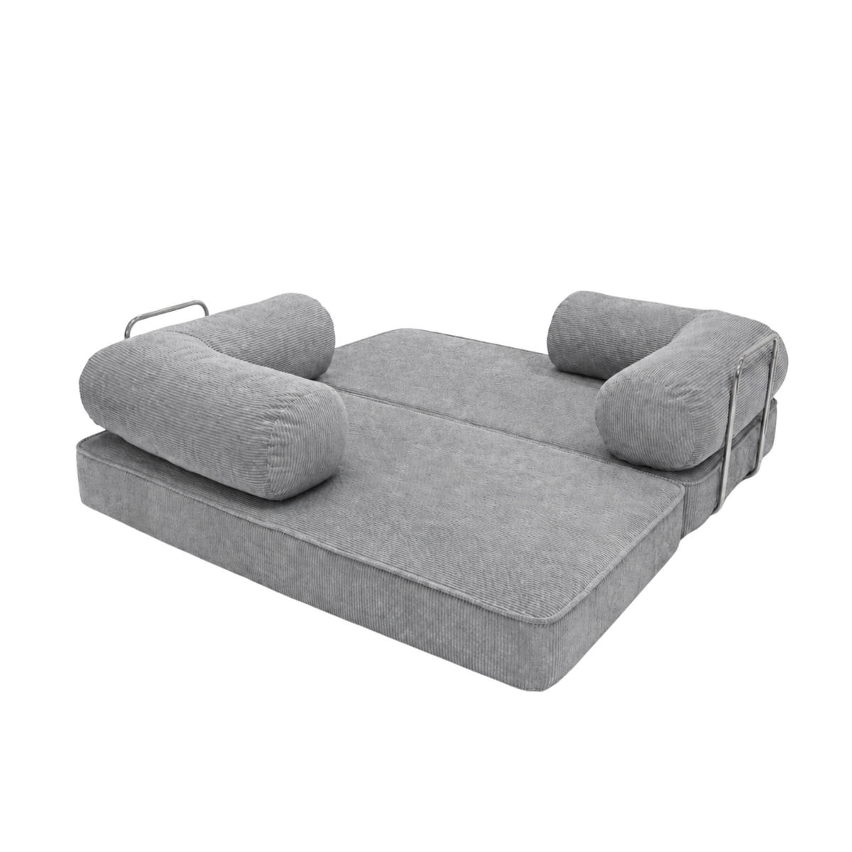 MINIMALISTISCHES Design Sofa für das Wohnzimmer Grau - Grau, Textil (200/70/100cm) - SURB