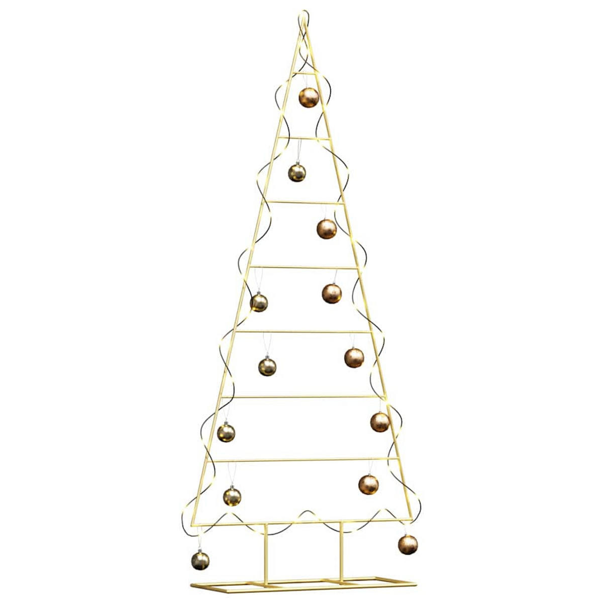 WEIHNACHTSBAUM Metall Gold 150 Cm Pulverbeschichteter Stahl - Goldfarben, Metall (150cm) - vidaXL