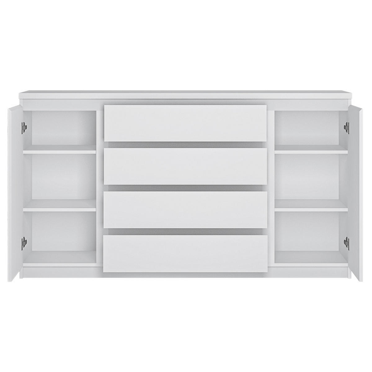 SIDEBOARD Fortaleza-129 - Weiß, Holzwerkstoff (165/93/40cm) - Lomado