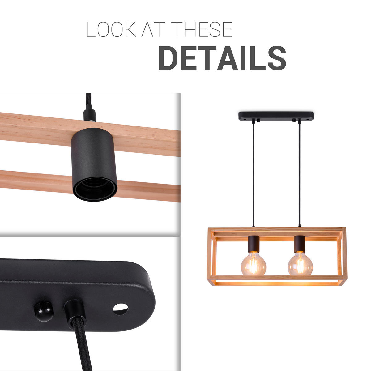 PENDELLEUCHTE Björn - Schwarz, Metall (50/19/19cm) - Paco Home