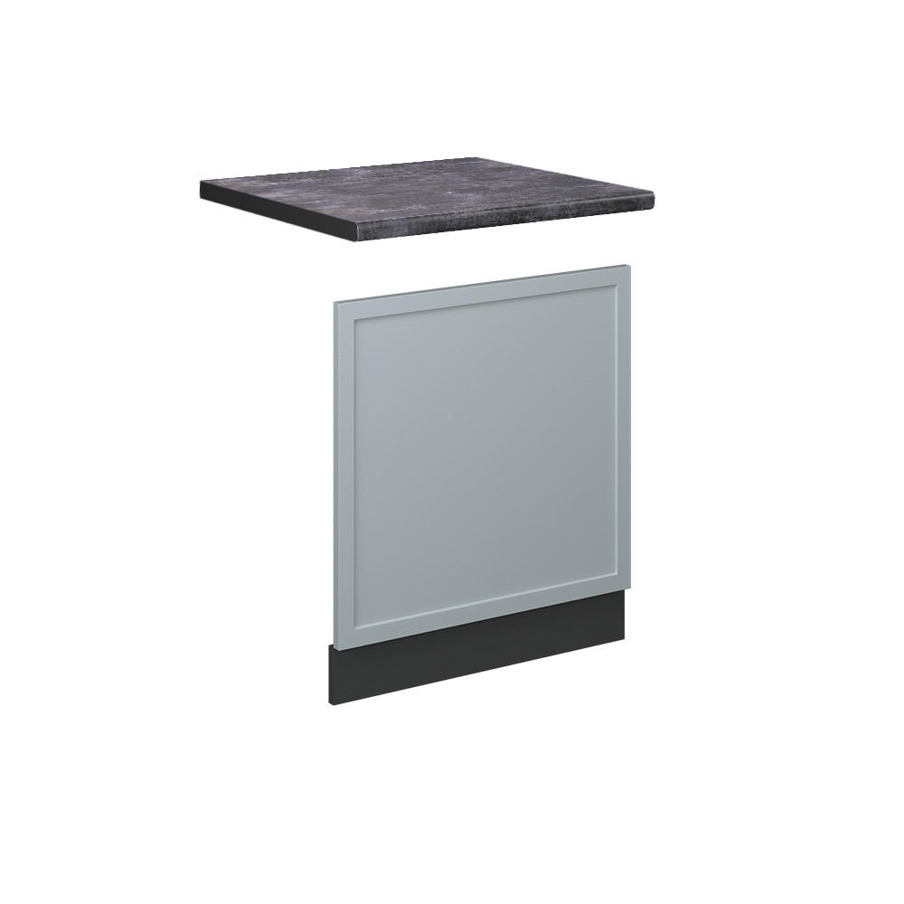 FRONTBLENDE Fame-Line Hellblau-grau 60 cm, AP Anthrazit - Anthrazit/Blaugrau, Holzwerkstoff (60/67.4/1.6cm) - Vicco