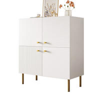 SIDEBOARD 80/36/90 cm weiß aus MDF mit Stahlbeinen - Weiß, Holzwerkstoff (36/90/80cm) - OKWISH