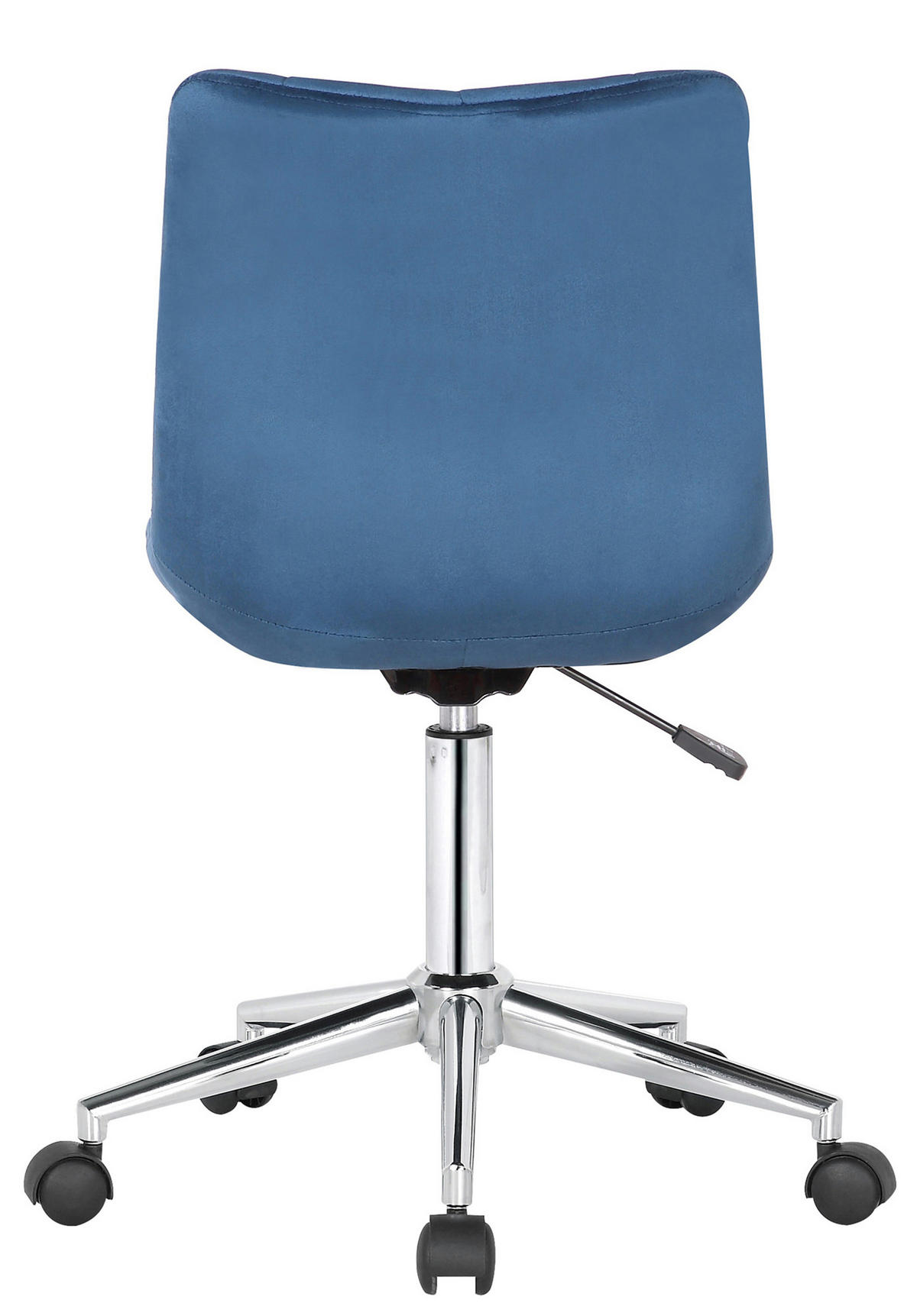 BÜROSTUHL Auronix Samt blau - Blau/Chromfarben, Metall (46/96/62cm) - TPFLiving