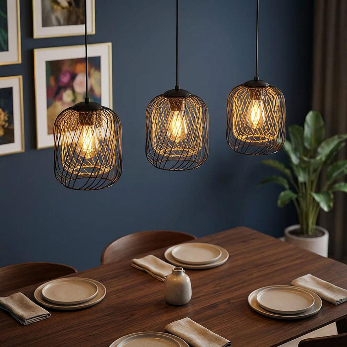 LED HÄNGELEUCHTE Schwarz Gold Metall - Schwarz, Glas (84/18/150cm) - Globo Lighting