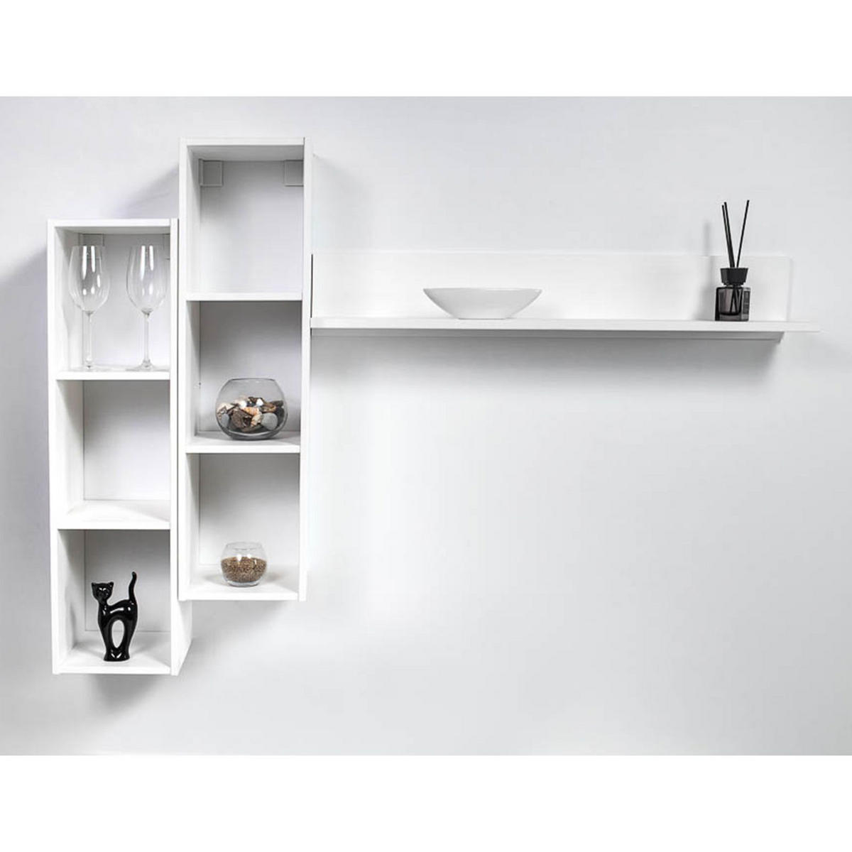 WANDREGAL Massivholz 25/88/24 cm - Weiß, Holz (88/24/25cm) - hagge home