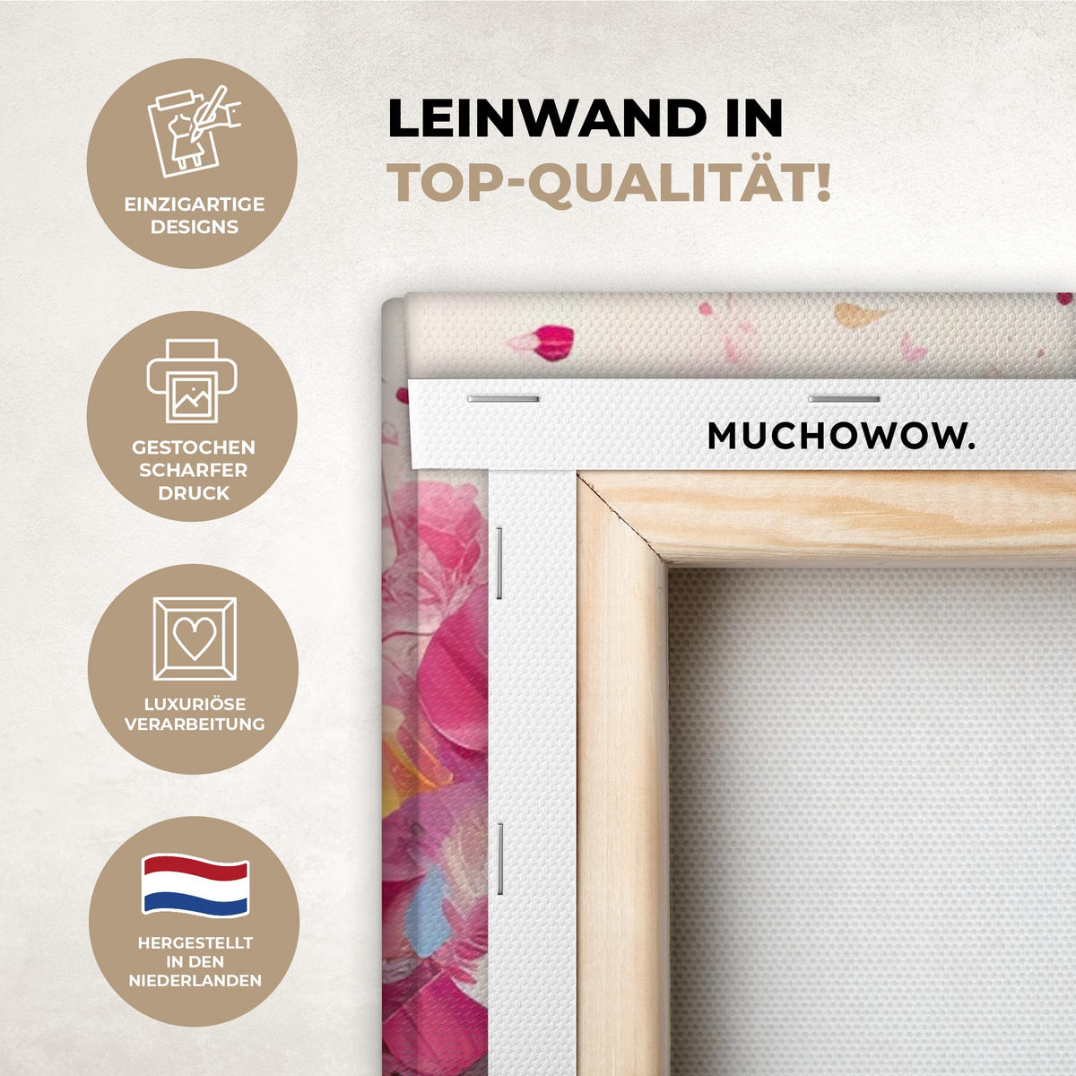 LEINWANDBILD Aquarell - Baum - Kunst - Abstrakt 60x80 cm - Multicolor, Textil (60/80cm) - MuchoWow