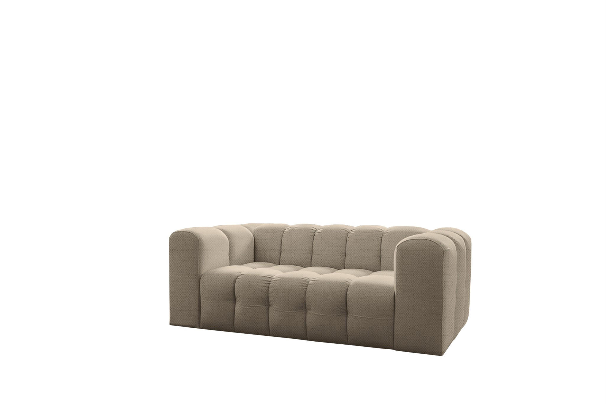 SOFA 2-sitzer Solvie In Moly - Beige, Holzwerkstoff/Textil (200/75/106cm) - Fun Möbel