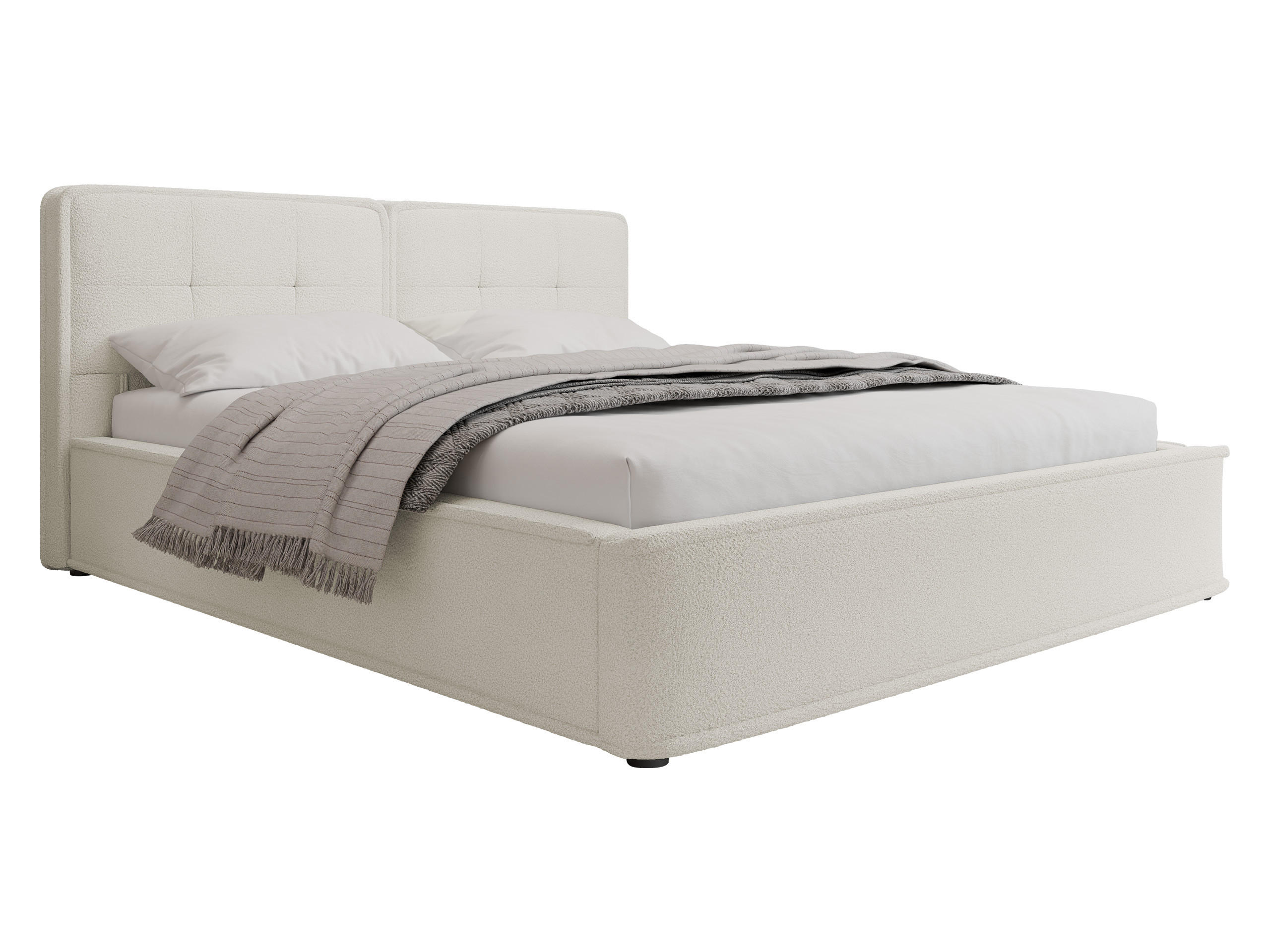 POLSTERBETT Zotik 160 8802 - Beige/Schwarz, Holzwerkstoff/Textil (160/200cm) - MIRJAN24