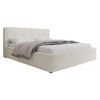 POLSTERBETT Zotik 160 8802 - Beige/Schwarz, Holzwerkstoff/Textil (160/200cm) - MIRJAN24