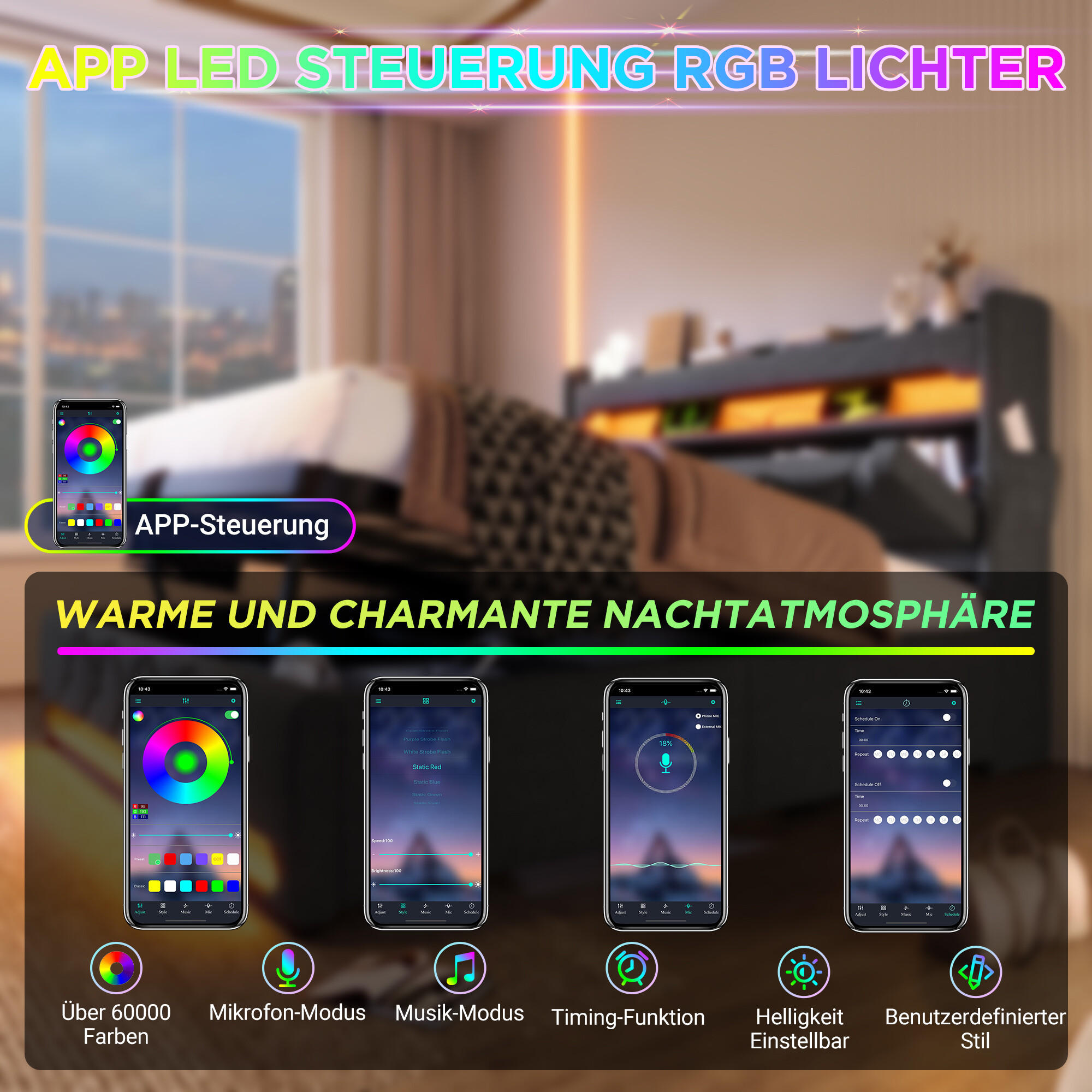 Thumbnail - Urban Meuble Bett, Grau, Holzwerkstoff, Textil, Rechteckig, Schlafzimmer, Betten, Polsterbetten
