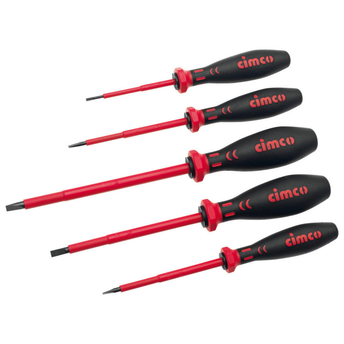 SCHLITZSCHRAUBENDREHER-SATZ, VDE-isoliert, 5-teilig - Multicolor, Kunststoff (320/160/40cm) - Cimco