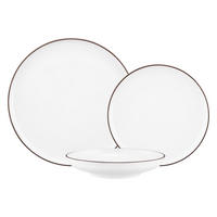 TELLER-SET Sento Home Pure Lines Chocolate Brown 18-tlg. - Dunkelbraun, Keramik (2/2/2cm) - Seltmann Weiden
