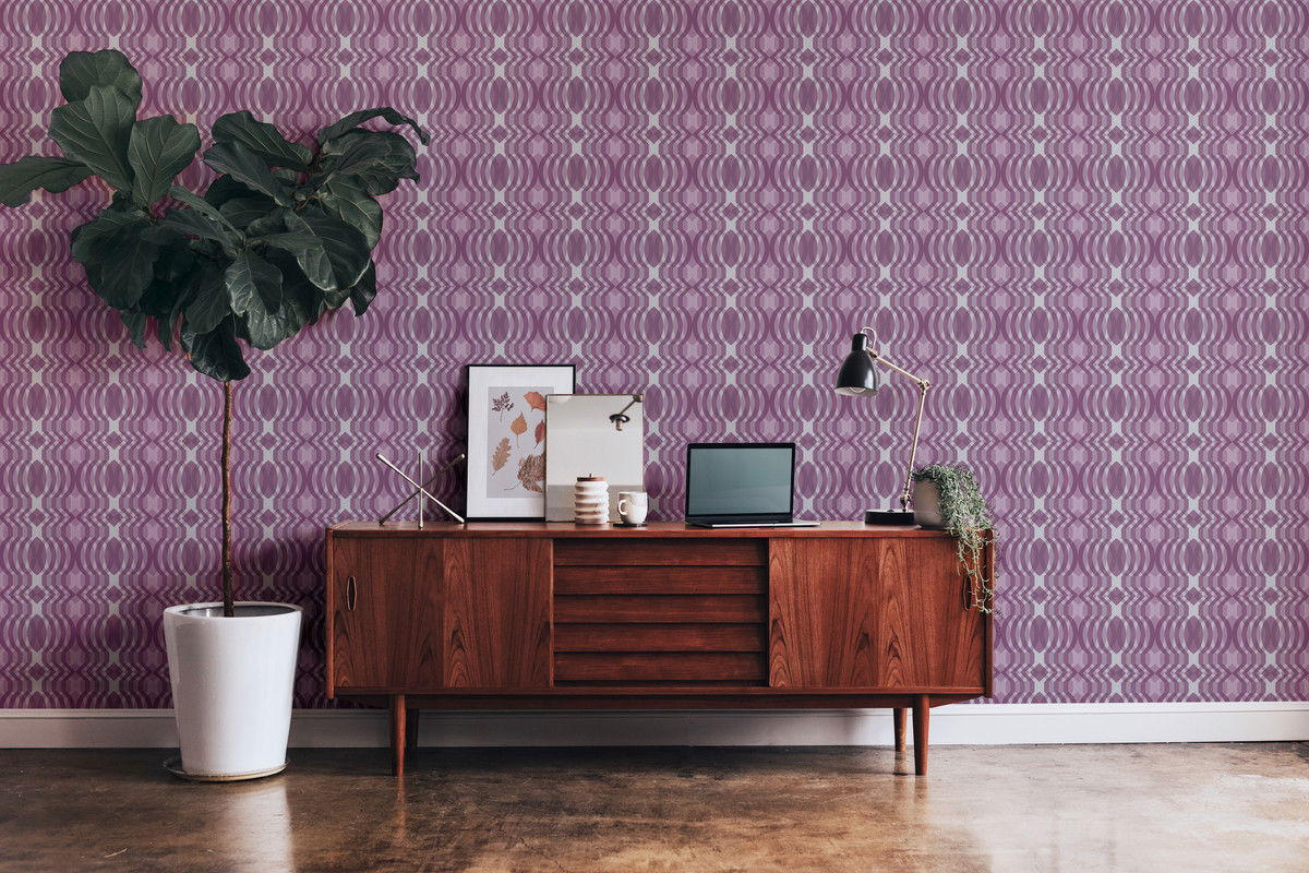 VLIESTAPETE Lila 53/850 cm - Lila, Textil (53/1cm) - KUNSTLOFT