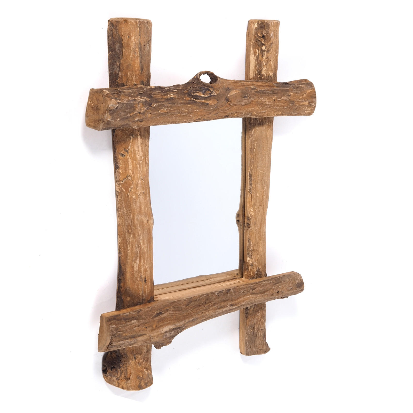 WANDSPIEGEL VINTAGE TEAK Treibholz, 45x60 cm naturfarben - Naturfarben, Holz (45/60/5cm) - DESIGN DELIGHTS