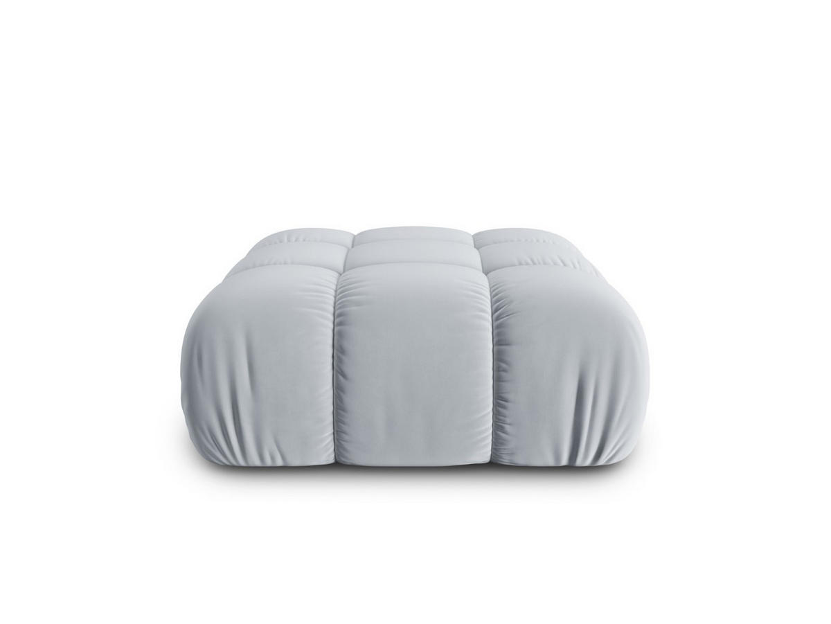 POUF Bellis aus Samt hellblau - Hellblau, Textil (94/39/94cm) - Micadoni