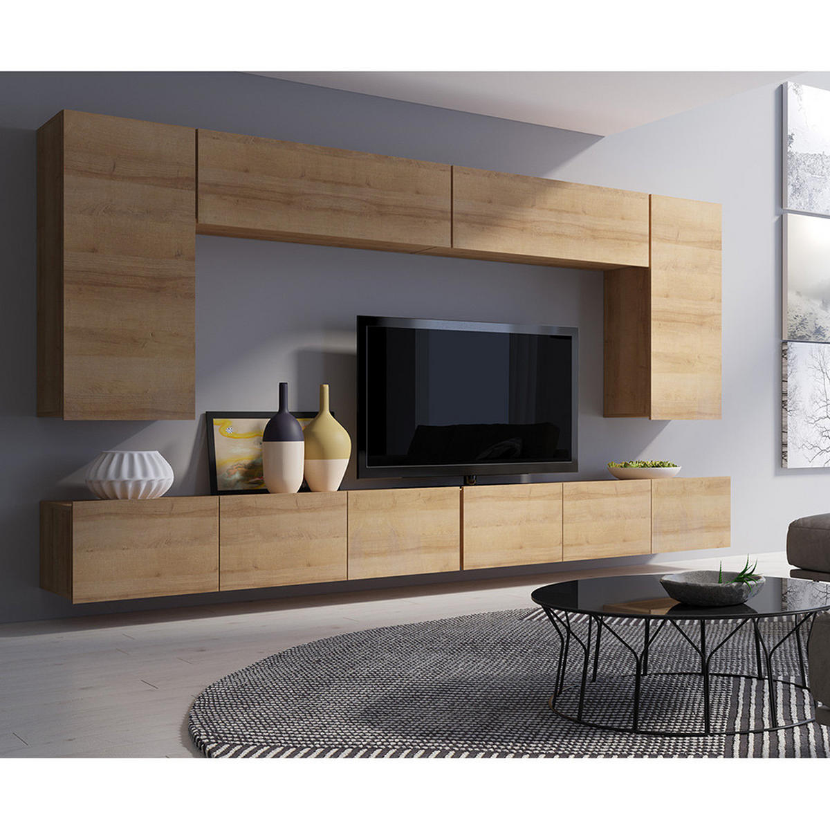 HÄNGESCHRANK Cairns-132 - Braun, Holzwerkstoff (45/117/32cm) - Lomado