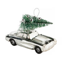 GLASKUGEL Sleitar, Silber, 8 x 6 x 12 cm, Dekorative Weihnachtsdeko - Silberfarben, Glas (6/8/12cm) - home&you