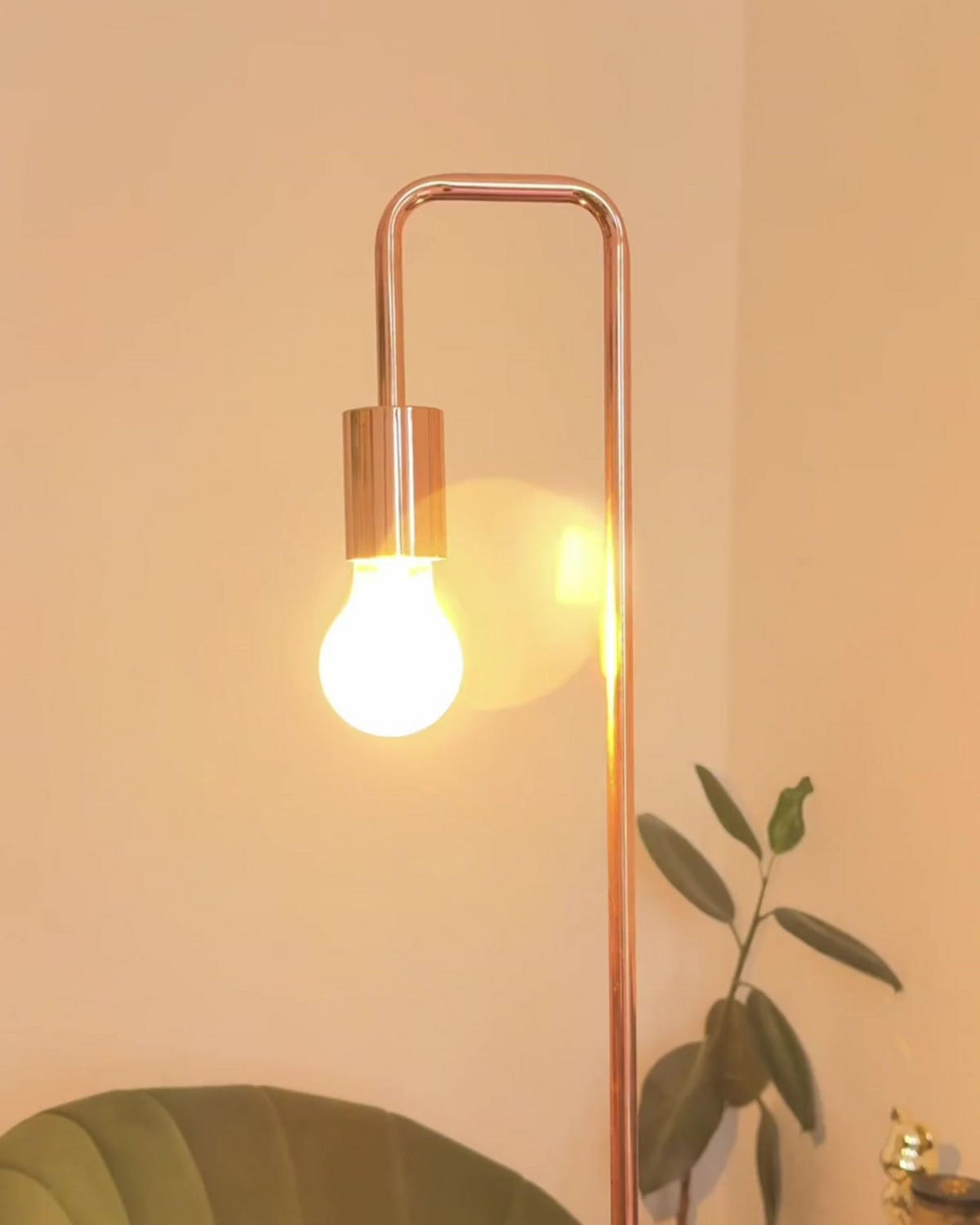 LAMPĂ DE PODEA Savena 14/20/140 cm - arămiu, metal (14/20/140cm) - Beliani