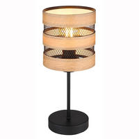 TISCHLEUCHTE Metall Holz Braun - Braun, Metall (15/15/33.5cm) - Globo Lighting