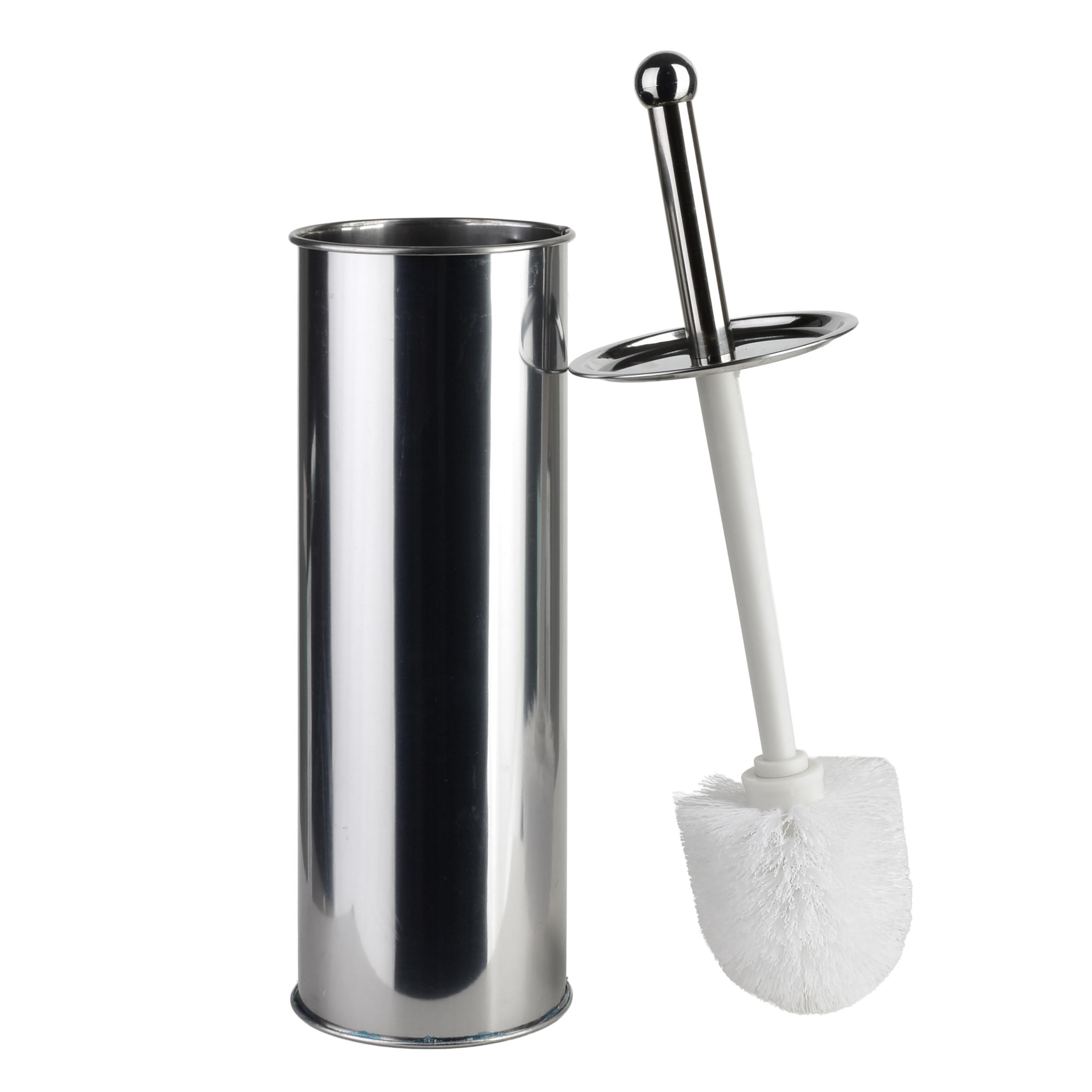 WC-BÜRSTE Dea silberfarben 10/10/37.5 cm Metall - Silberfarben, Metall (10/37.5/10cm) - Mondex