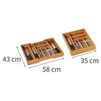 BESTECKKASTEN -Bambus Fsc - Braun, Naturmaterialien (43/6/58cm) - Kesper