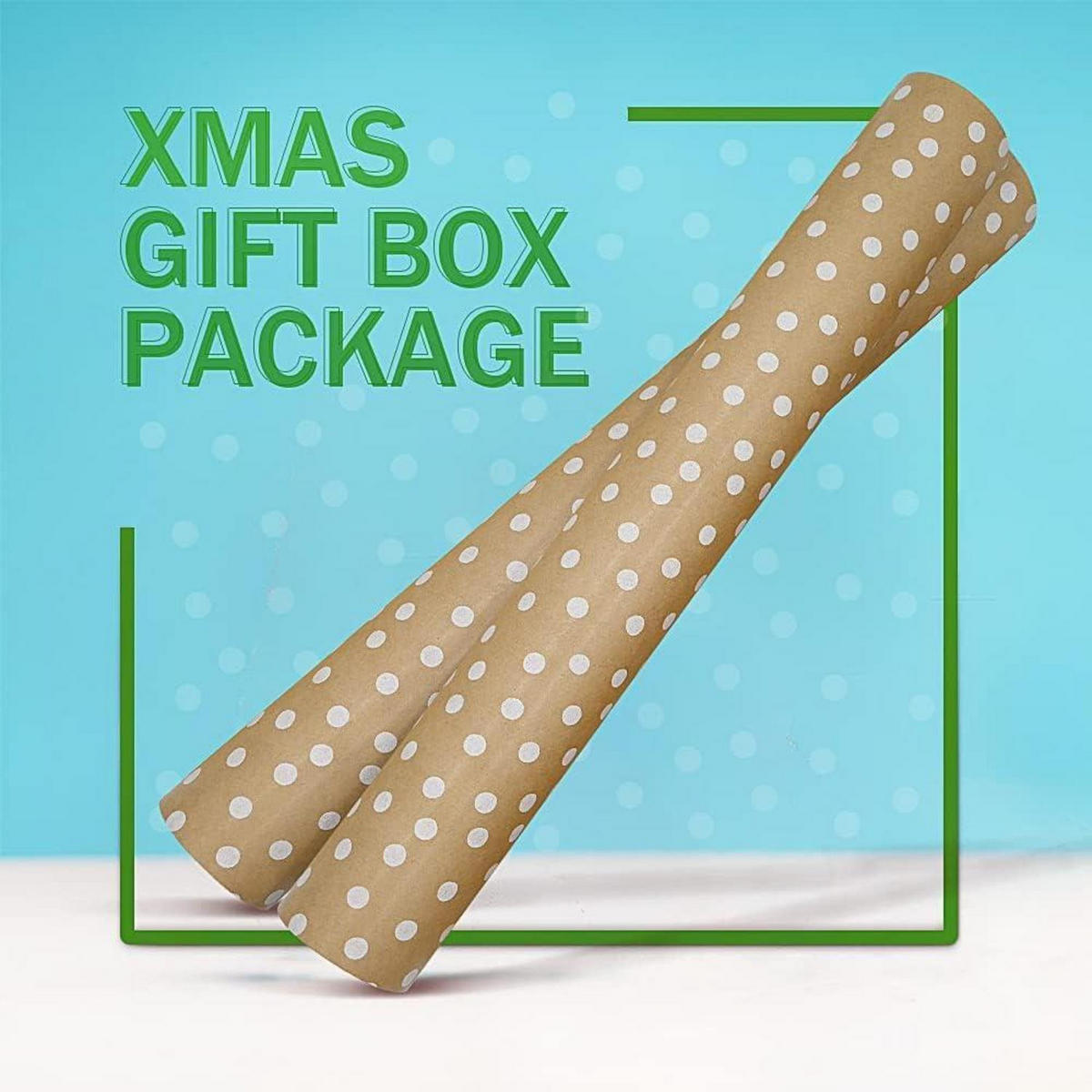 GESCHENKPAPIER Kraftpapier mit Punkten 43 cm x 15 m - Braun, Papier (43/0.1/1500cm)
