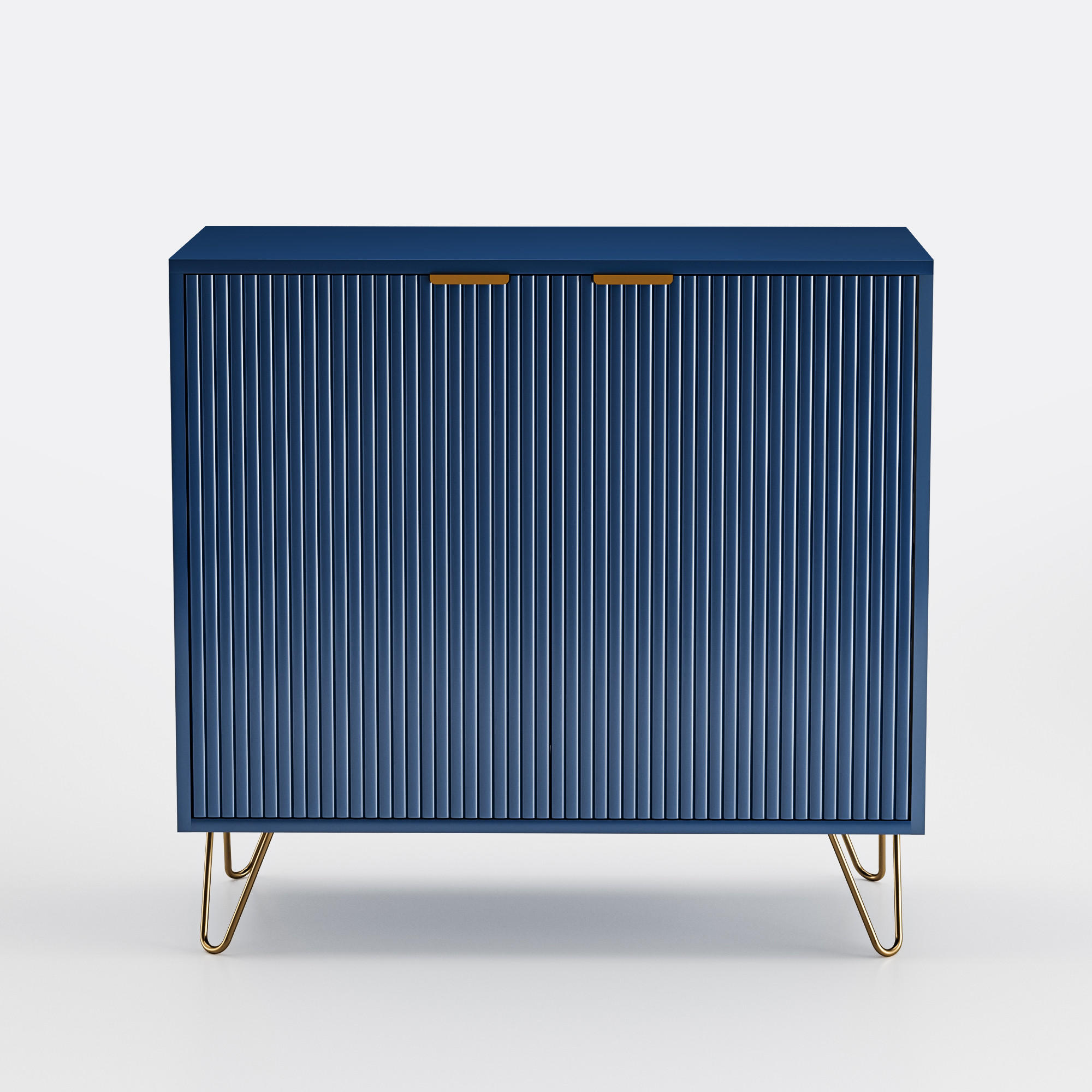 SIDEBOARD 80x40x78 cm, 2 Türen, 2 Regale, Blau - Blau, Holz (80/78/40cm)
