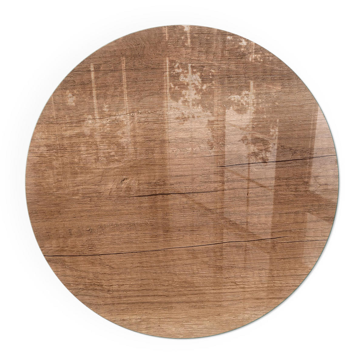 GLASPLATTE für Kamin Ø 100 cm - Braun, Glas (100/100/0.4cm) - TULUP