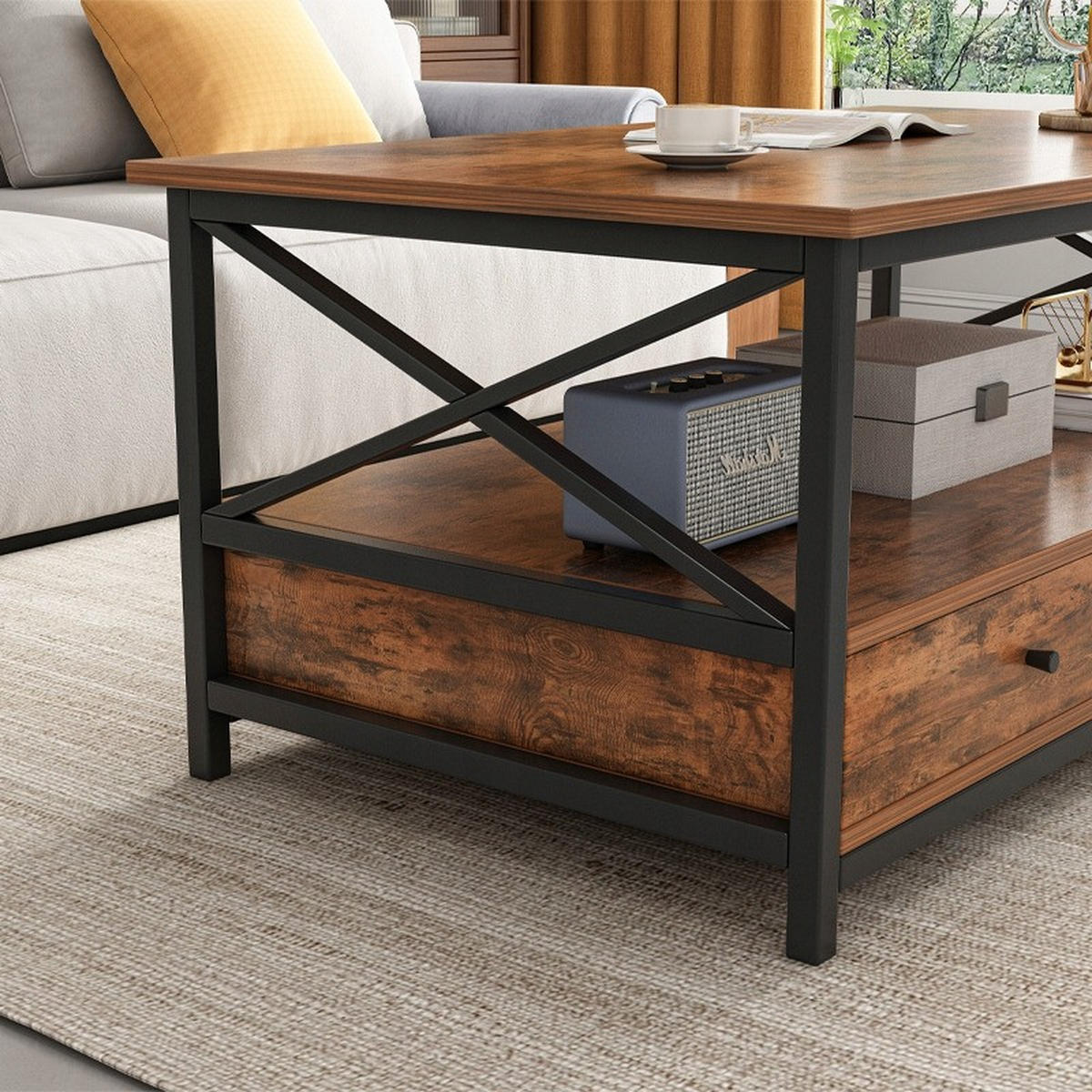 COUCHTISCH, braun 100/55/47 cm - Braun, Holzwerkstoff (61/110/11cm)