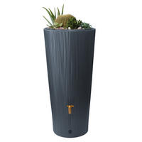 2IN1 Regentonne 220 L, graphite grey - Grau, Kunststoff (58/120/58cm) - 4rain