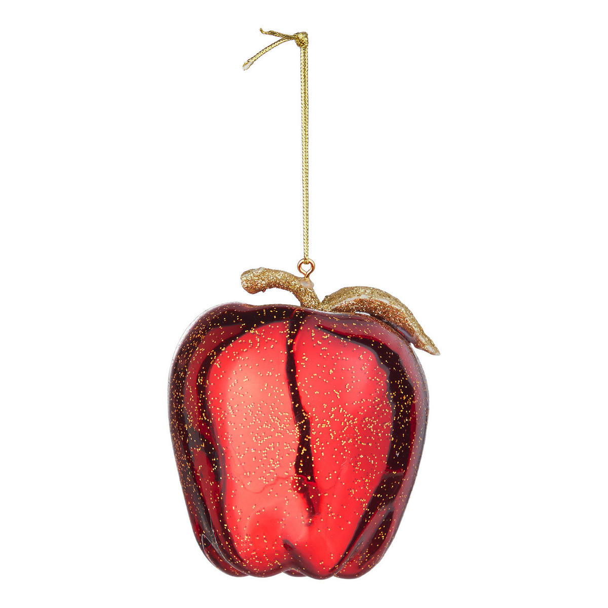 ANHÄNGER HANG ON Apfel - Rot, Glas (7/8/7cm) - Butlers